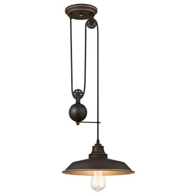 Iron Hill One-Light Indoor Pulley Pendant