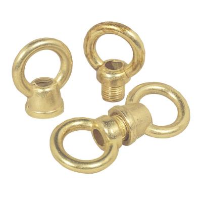 Two Brass Finish 1" Female and Male Loops