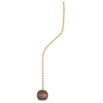36" Walnut Wooden Ball Pull Chain