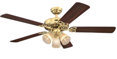 Vintage 52-Inch Indoor Ceiling Fan with Dimmable LED Light Fixture