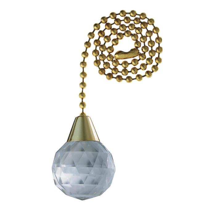 Westinghouse Polished Brass Finish, Prismatic Acrylic Sphere Pull Chain