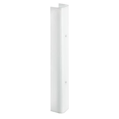 24-Inch White Channel Glass