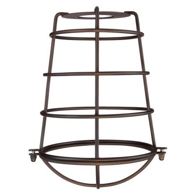 2-1/4-Inch Oil Rubbed Bronze Industrial Cage Neckless Metal Shade