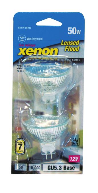 Westinghouse 50W Xenon MR16 Lensed Flood Bulbs,GU5.3 Base 6 Packs 06231 x 2 