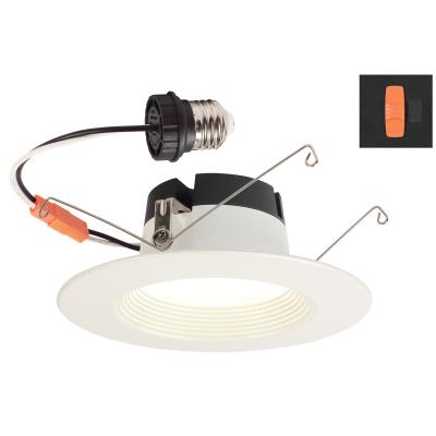 11 Watt (80 Watt Equivalent) 5-6-Inch Dimmable Recessed LED Downlight with Color Temperature Selection 
