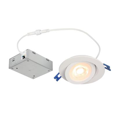 12 Watt (80 Watt Equivalent) 4-Inch Dimmable Gimbal Recessed LED Downlight with Color Temperature Selection, ENERGY STAR