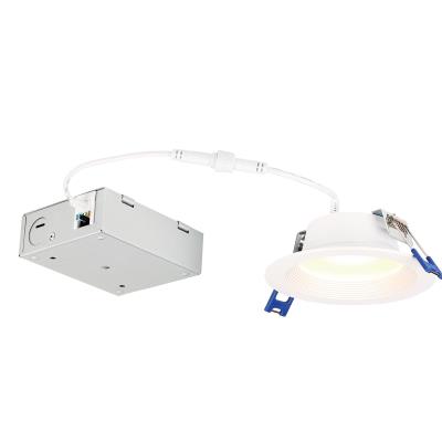 12 Watt (65 Watt Equivalent) 4-Inch Dimmable Deep Baffle Recessed LED Downlight with Color Temperature Selection, ENERGY STAR