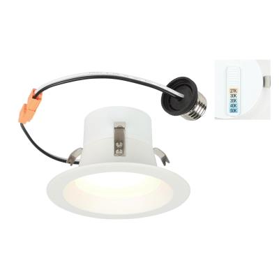 10 Watt (65 Watt Equivalent) 4-Inch Dimmable Recessed LED Downlight with Color Temperature Selection 