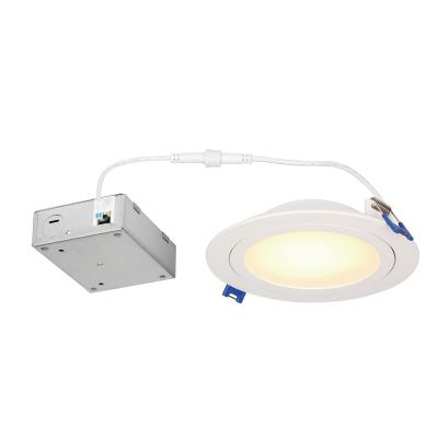 15 Watt (80 Watt Equivalent) 6-Inch Dimmable Gimbal Recessed LED Downlight with Color Temperature Selection, ENERGY STAR