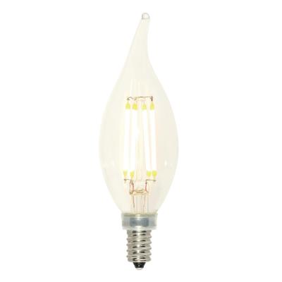 4 Watt (40 Watt Equivalent) CA11 Dimmable Filament LED Light Bulb