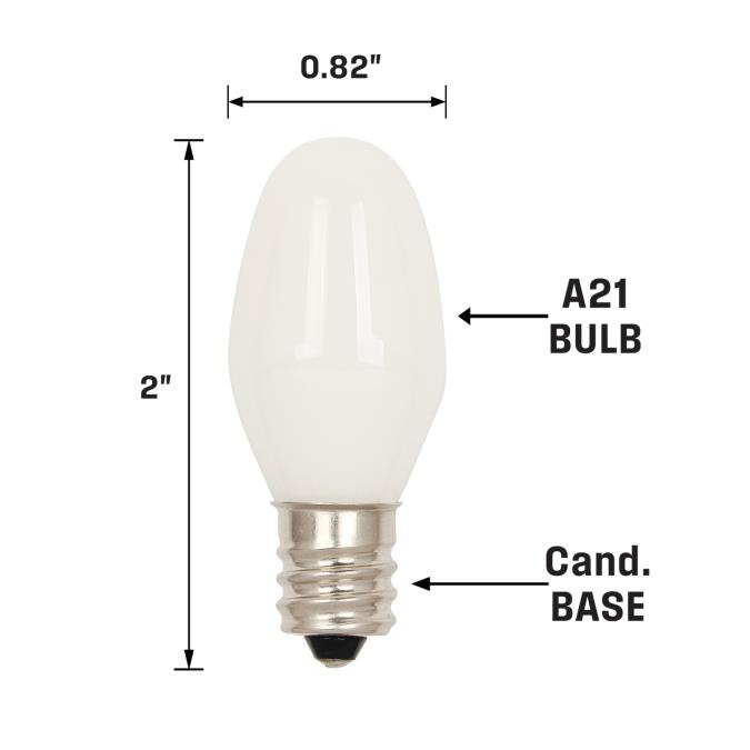 thumbnail interactive-video image 1 of Feit Electric C7 Daylight White LED Night Light Bulbs – 7W Equivalent – 4 Pack – 5000-5500K Cool 1 of 4