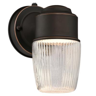 One-Light LED Outdoor Wall Fixture with Dusk to Dawn Sensor