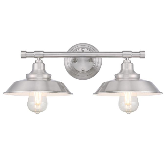 Westinghouse Lighting Iron Hill TwoLight Indoor Wall Fixture, Brushed