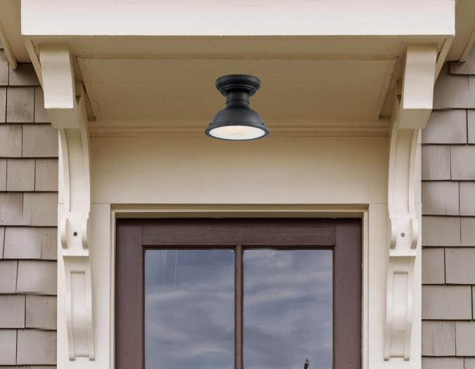 Westinghouse Lighting Orson 9-Inch One-Light Outdoor Semi-Flush Mount ...