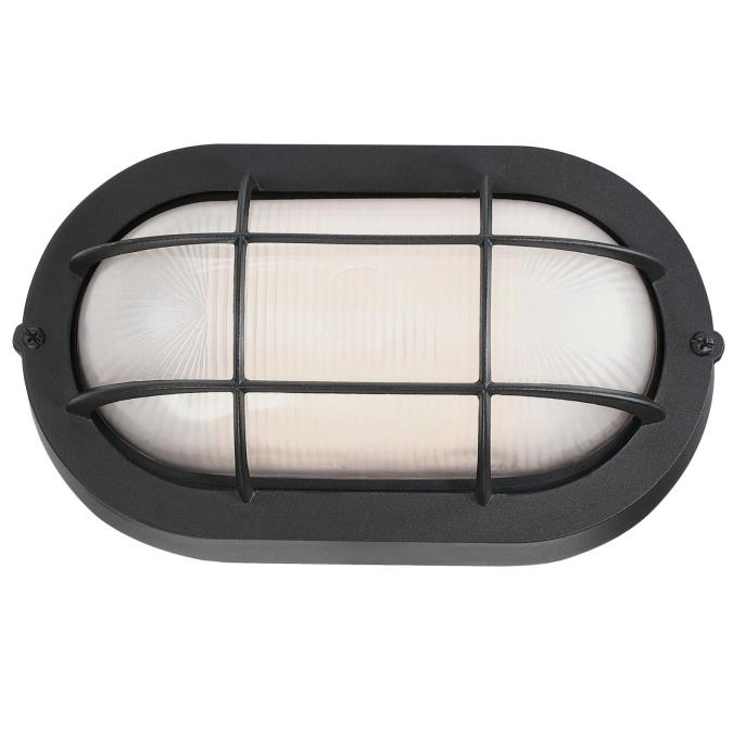 Textured Black Finish Westinghouse Lighting 6113700 Traditional One-Light Dimmable LED Outdoor Wall Light White Glass