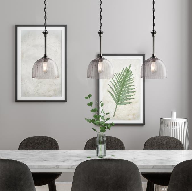 ELSTEAD LIGHTING - Lampadario A Sospensione Rotondo A 4 Luci Semi-filo