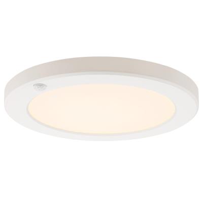 8 Inch, 18 Watt LED Indoor Flush Mount Ceiling Fixture with Motion Sensor and Color Temperature Selection