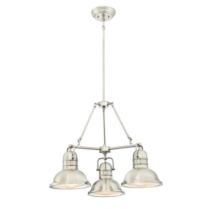Westinghouse Boswell Three-Light Indoor Chandelier, Brushed Nickel