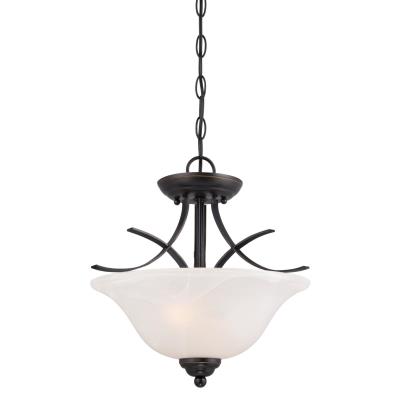 Pacific Falls Two-Light Indoor Convertible Pendant/Semi-Flush Ceiling Fixture