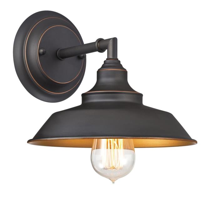 Westinghouse Iron Hill OneLight Indoor Wall Fixture, Oil Rubbed Bronze