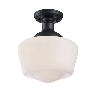 9-Inch Scholar One-Light Outdoor Semi-Flush Mount Fixture