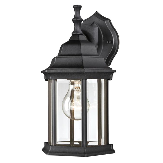 Textured Black Finish with Clear Seeded Glass Westinghouse Lighting 6347100 Tavern One-Light Outdoor Wall Fixture 