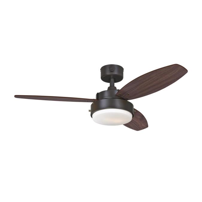 Westinghouse Lighting Alloy 42 Inch Three Blade Indoor Ceiling Fan Oil Rubbed Bronze Finish With Le - Westinghouse 120w Ceiling Fan Led Light Kit