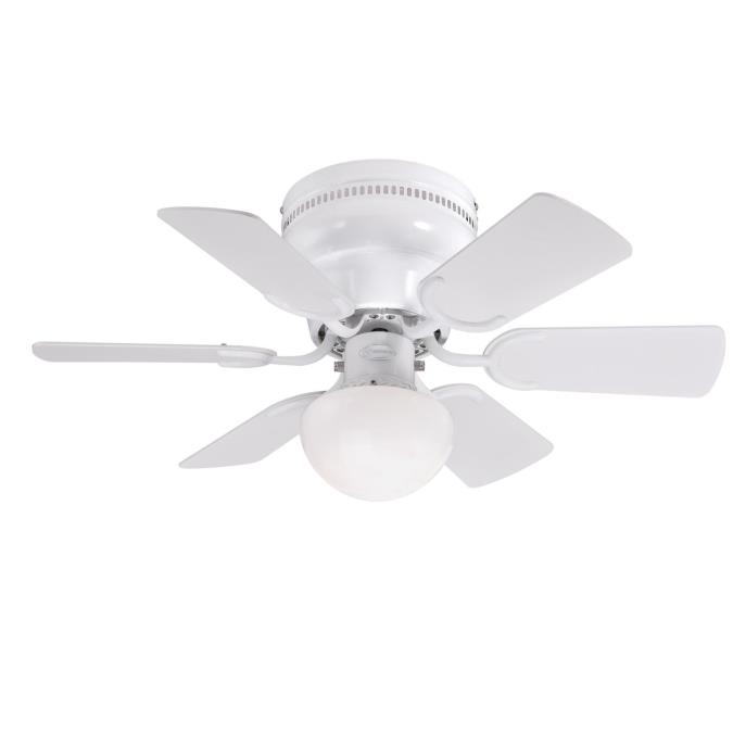 Westinghouse Lighting Petite 30 Inch Six Blade Indoor Ceiling Fan White Finish With Led Light Fixtu - White Ceiling Fan With Light Fixture
