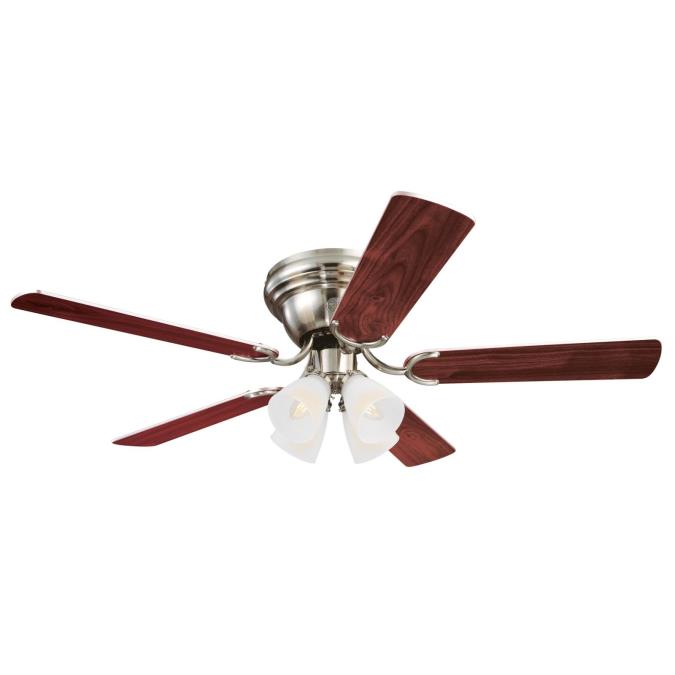 電子ファン Westinghouse Contemporary Delancey Led 52 inch Brushed Chrome Indoor Dc Motor Ceiling Fan