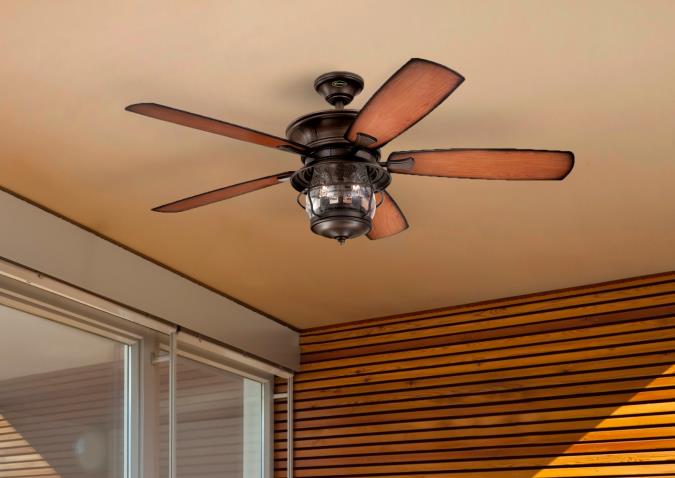 Westinghouse Lighting Bford 52 Inch Five Blade Indoor Outdoor Ceiling Fan Aged Walnut Finish Wi - Outdoor Ceiling Fans With Light Fixture