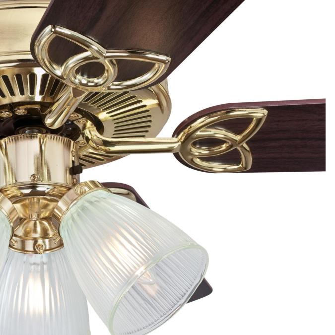 Westinghouse Lighting Vintage 52 Inch, Polished Brass Ceiling Fan