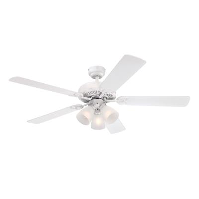 Vintage 52-Inch Indoor Ceiling Fan with Dimmable LED Light Fixture