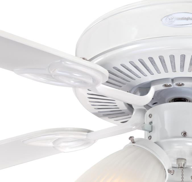 CLUGOJ White Ceiling Fan with Dimmable LED Lights 52