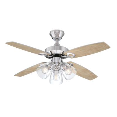 Crusader 42-Inch Indoor Ceiling Fan with Dimmable LED Light Fixture, Brushed Nickel Finish