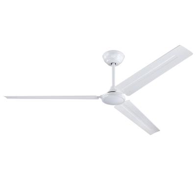 Jax Industrial-Style 72-Inch Three-Blade Indoor/Outdoor Ceiling Fan, Matte White Finish, DC Motor, Remote Control Included