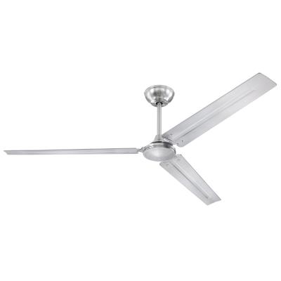 Jax Industrial-Style 72-Inch Three-Blade Indoor Ceiling Fan, Brushed Nickel Finish, DC Motor, Remote Control Included