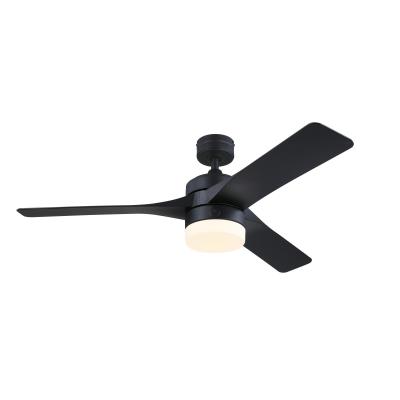 Alta Vista 52-Inch Indoor/Outdoor Ceiling Fan, Dimmable LED Light Fixture with Color Temperature Selection, Matte Black Finish, DC Motor, Remote Control Included