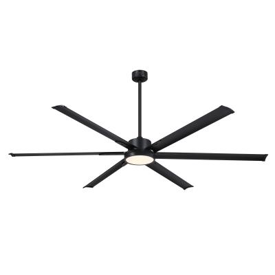 Hudson Yards 80-Inch Indoor/Outdoor Ceiling Fan with Dimmable LED Light Fixture, Matte Black Finish, DC Motor, Remote Control Included