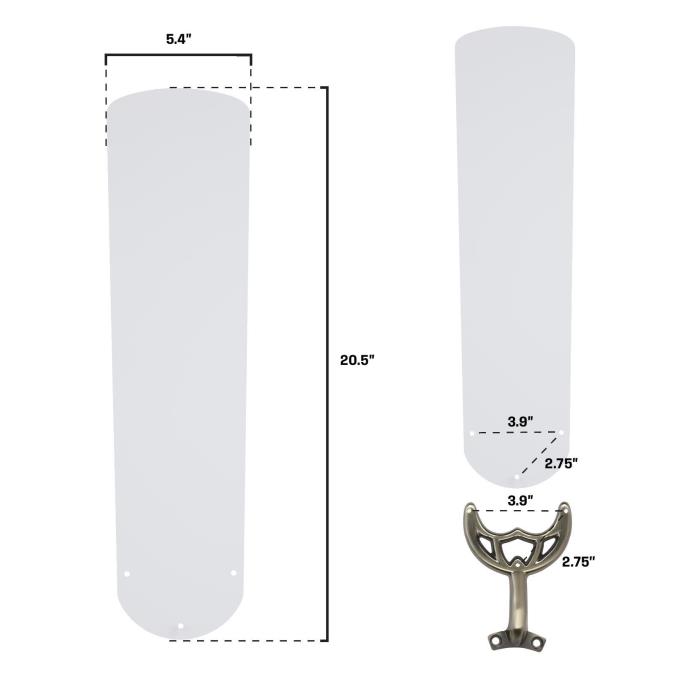 Ciata Replacement Ceiling Fan Blade Arms -52 Inch,Brushed - View #6