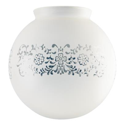 3-1/4-Inch Handblown Frosted Victorian Glass Globe, 6-Pack